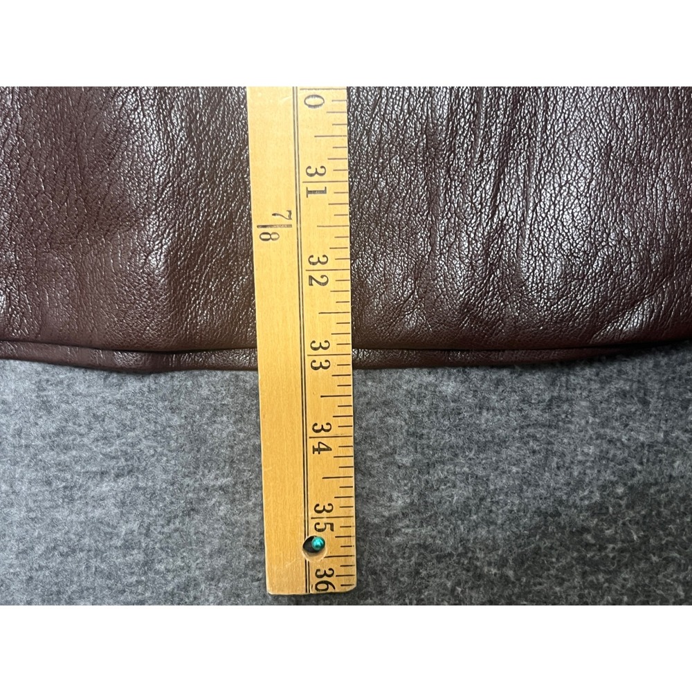 Zara Brown Faux Leather Midi Skirt High Waisted A-Line NWT Size Small No Belt - Picture 6 of 9